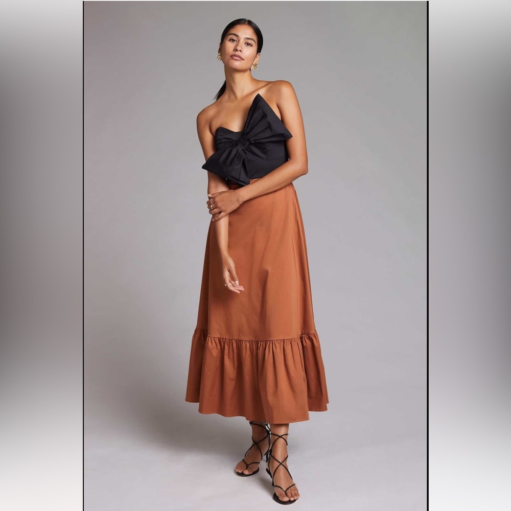 Anthropologie Hutch Bow tie Maxi dress